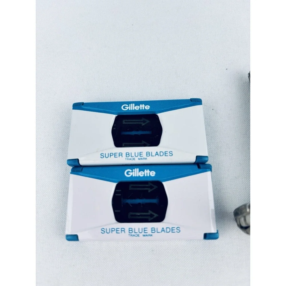 Vintage Gillette Super Speed Early 1947 Safety Razor & Super Blue‎ Blades